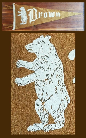 VINTAGE 1940’s Brown University Bears Football Pennant! WOW! Cover
