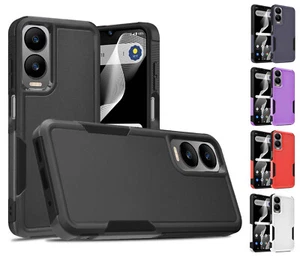For Cricket Debut Smart S3 - Dual Layer Hybrid Shockproof Impact Cover Case - Picture 1 of 26