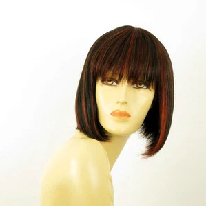 wig for women 100% natural hair black and red wick ref JACKIE 1b410 PERUK - Picture 1 of 8