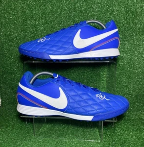 MINT Nike Tiempo X Lunar Academy TF IC Legend blue 12 US R10 Ronaldinho Leather - Picture 1 of 24
