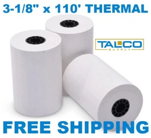 (50) 3-1/8" x 110' THERMAL POS RECEIPT PAPER ROLLS ~FAST FREE SHIPPING~ - Picture 1 of 1