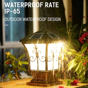 6pcs Solar Powered Outdoor LED Pillar Lights Post Lights Garden Yard Lamp Decor - Picture 1 of 20
