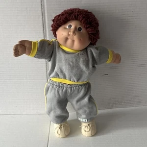 Cabbage Patch Kid Puppe Junge Auburn Loops HM#2 P Kitty Jogginganzug 6B Coleco VNTG - Bild 1 von 24