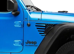 Premium USA Flag Fender Vent Decal Stickers-Fits Jeep Wrangler Gladiator - Bild 1 von 2