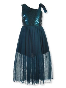 Bonnie Jean Girls' Off-Shoulder Illusion Dress - Picture 1 of 3
