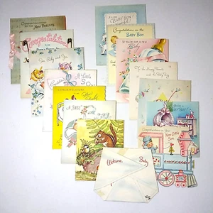 Vintage Baby Card Crafter Lot 15 Used Scrapbook Ephemera - Imagen 1 de 4