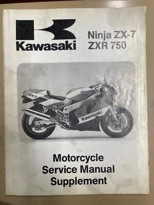 Suplemento manual de servicio Kawasaki Ninja ZX-7 ZXR 750 '90 ZX750-H2 99924-1126-51 Foto 1 de 2