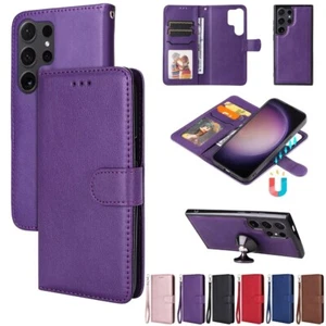 Custodia a portafoglio rimovibile in pelle PU per iPhone 16 15 14 13 12 11 Pro Max 7 8 SE2 - Foto 1 di 23