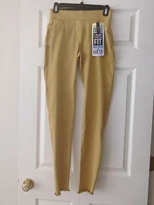 Neu Coco + Carmen Jeans OMG Skinny Leg High Rise Stretch Denim Senf Small - Bild 1 von 4