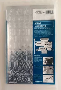 Chartpak 3/4-inch Silver Stick-on Vinyl Letters & Numbers (01029), Full Sheet - Picture 1 of 1