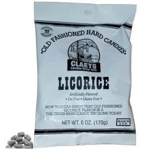 LICORICE OLD FASHION HARD CANDY BY CLAEYS CANDY CO. - Picture 1 of 4
