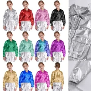 Unisex Niños Abrigos Fiesta Prendas exteriores Hip-Hop Blazer con bolsillos Chaqueta Niñas Discoteca - Imagen 1 de 104