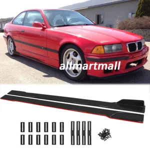 Side Skirts Body Kits Splitter Extension Glossy Red for 3 Series e36 M3 328i M2 - Picture 1 of 12