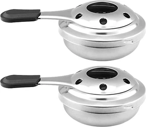 2 Stück Fondue Brenner Topfbrenner Pastenbrenner, Edelstahl Tragbar Winddicht Al - Bild 1 von 12
