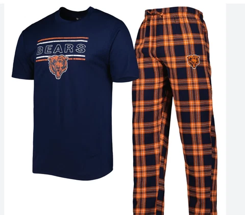 NFL Team Apparel Chicago Bears Men's Sleepwear Pajama set size 2XLT NWT J25 Cover