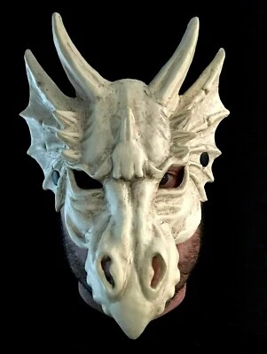 Drachen Totenkopf Maske Halbes Gesicht Japanisch Gut Halloween Cosplay - Bild 1 von 4