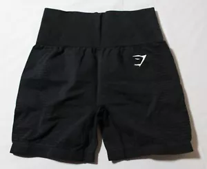 Gymshark Women's High Waisted Vital Seamless 2.0 Shorts AP2 Black Marl Small NWT - Picture 1 of 6