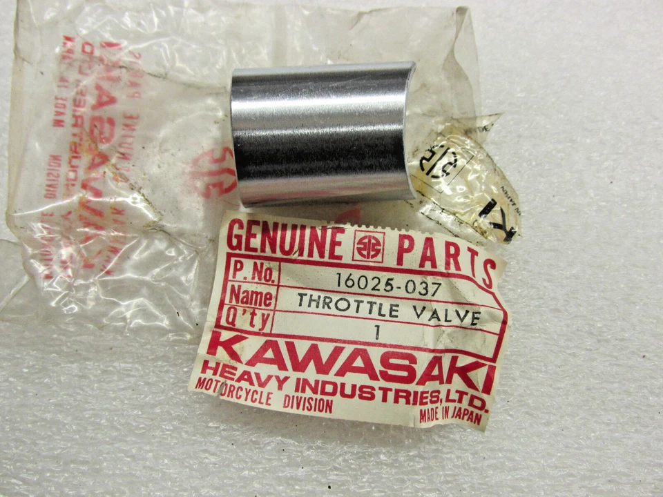KAWASAKI NOS OEM CARBURADOR VÁLVULA ACELERADOR F6 F7 Enduro 175E 125E 16025-037 OM8 Foto 1 de 1