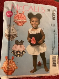 McCall's 6538 Infant's panties, top pattern size NB, S, M, L, XL, 8-29 lbs uncut - Picture 1 of 3