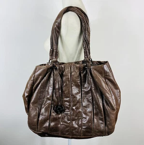 Donald J. Pliner Casual Large Leather Shoulder Bag Brown - Picture 1 of 10