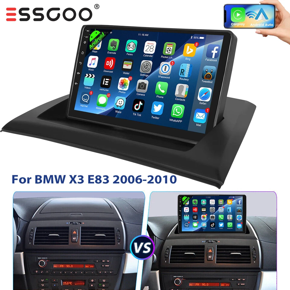 Für BMW X3 E83 2006-2010 Android 14 GPS Navi Autoradio Carplay BT WIFI RDS 1+32G - Bild 1 von 4