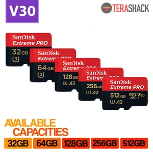 Tarjeta de memoria SanDisk Extreme PRO Micro SD 32 GB 64 GB 128 GB 256 GB 512 GB 1 TB 2 TB V30 - Imagen 1 de 8