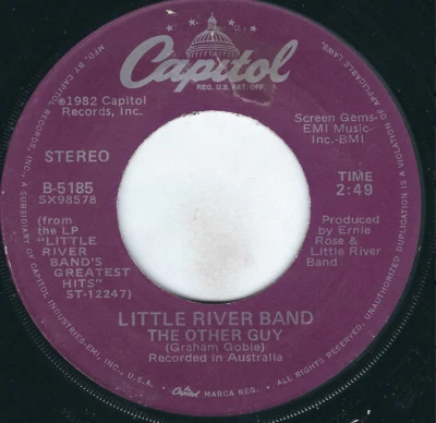 Little River Band – The Other Guy / No More Tears 45 RPM Record - Image 1 of 2