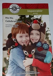 LB3 LOOPS & THREADS 2011, HO HO CELEBRATIONS KNIT & CROCHET PATTERN LEAFLET - Picture 1 of 12