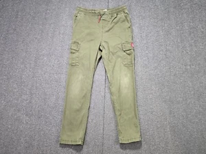 Levi's Boys Size 10 Cargo Pants Green Twill Drawstring Kids Youth Pull On - Picture 1 of 7