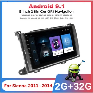 9-inch Android 9.1 32GB Car Radio GPS WIFI 3G 4G For Toyota Sienna 2011-2014 - Picture 1 of 11