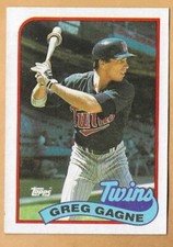 GREG GAGNE MINNESOTA TWINS #19 - TOPPS NM-MT 1989
