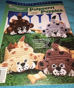The Needlecraft Shop Plastic Canvas Potpourri Puppies By Sandra Miller Maxfield - Picture 1 of 3