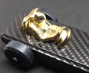 Custom Gold Pinewood Derby Car Lead Free Canopy Weight - Picture 1 of 8