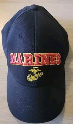 Black Ink Mens Marine Eagle Globe And Anchor Hat - Image 1 of 3
