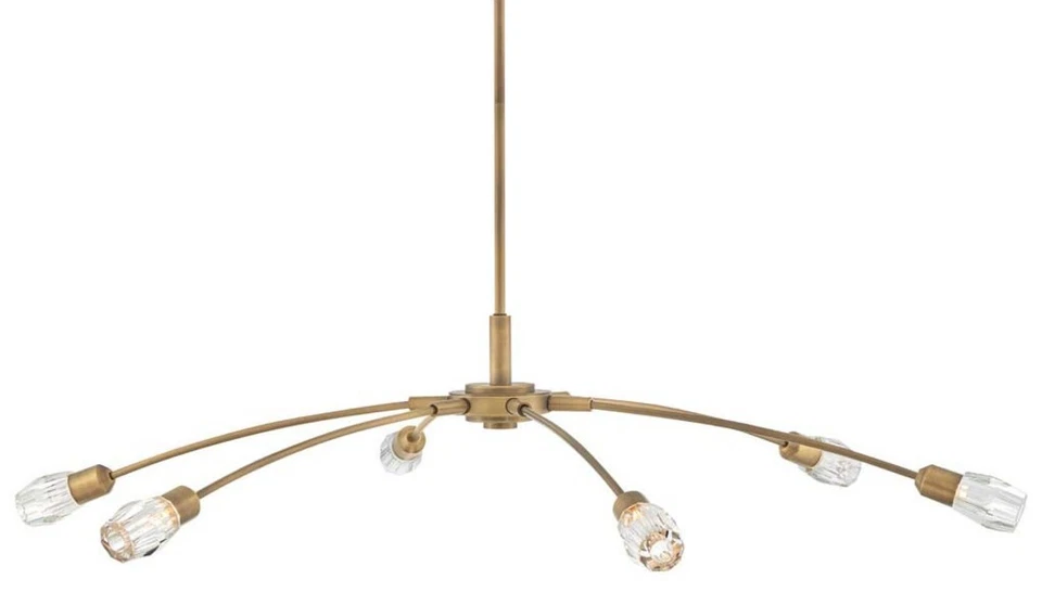Fredrick Ramond FR33328 Atera 6 Luces 60"W LED Cristal Sputnik - Latón Foto 1 de 1