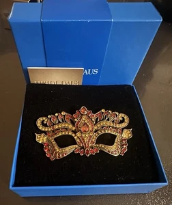 🩷Heidi Daus Swarovski Kristall Karneval Anstecknadel Maskerade Brosche Neu - Bild 1 von 10