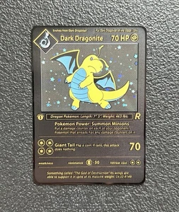 1st Edition Dark Dragonite 5/82 - Team Rocket - Black Metal Collectible Display! - Picture 1 of 2