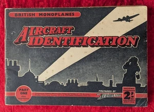 AIRCRAFT IDENTIFICATION: BRITISH MONOPLANES PART ONE - Temple Press - 1942 - P/B - Picture 1 of 1