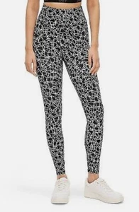 Leggings Diane von Furstenberg target vidrio agrietado blanco y negro 1X - Imagen 1 de 4