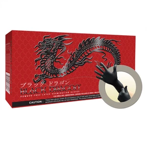 BD-1003-PF Microflex BLACK DRAGON LATEX EXAM GLOVES L - Picture 1 of 1