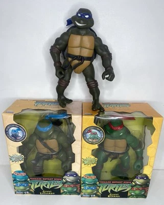 Giant Teenage Mutant Ninja Turtles 2002 12"" Playmates Raphael Leonardo Donatello Foto 1 de 4