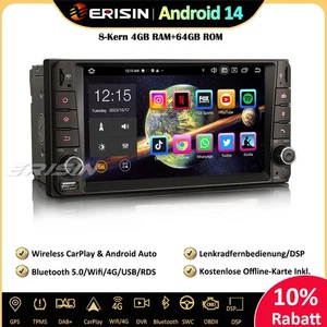 64GB Android 14 Autoradio GPS DAB+ CarPlay BT5.0 Toyota Corolla RAV4 Vios Hilux - Bild 1 von 17