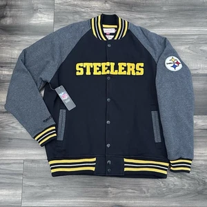 Mitchell & Ness Pittsburgh Steelers Throwback Varsity Jacket Men’s XL New - Picture 1 of 8