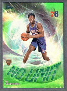 2025-26 Topps VJ Edgecombe Rookie Green Foil senza limiti #/99 76ers RC SP - Foto 1 di 10