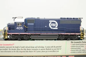 Atlas Master HO Scale FEC Florida East Coast GP40 Low Diesel Locomotive #405 DCC - Picture 1 of 15