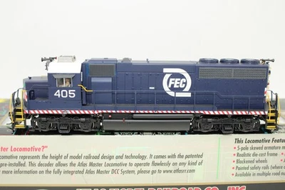 Atlas Master HO Scale FEC Florida East Coast GP40 Low Diesel Locomotive #405 DCC - Image 1 of 4