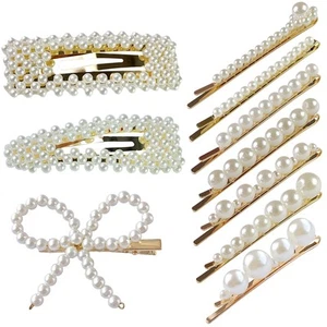 10PCS Pearl Hair Clips Hand -woven hair accessories kit is cute for girls and... - Picture 1 of 7