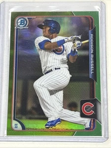2015 Bowman Addison Russell Chrome Prospects Green Refractor 59/99 Chicago Cubs - Picture 1 of 3