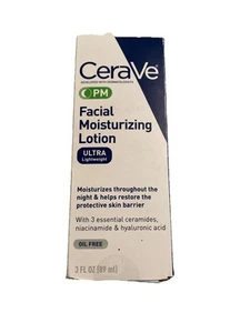 Loción hidratante facial ultraligera sin aceite CeraVe PM de 3 oz - Imagen 1 de 2