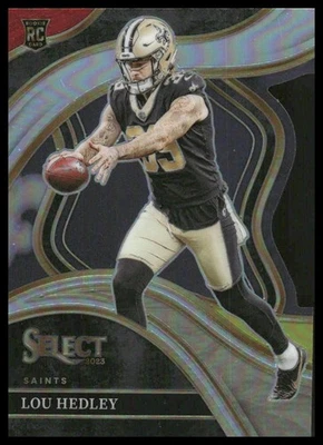 2023 Panini Select #240 Lou Hedley Rookie Red and Yellow Prizms Die Cuts Saints - Image 1 of 2